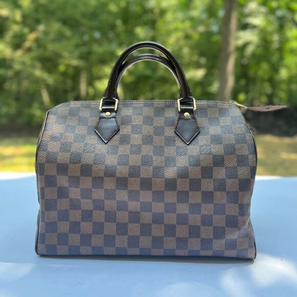 Louis Vuitton Damier Ebene Speedy 30 Satchel Handbag